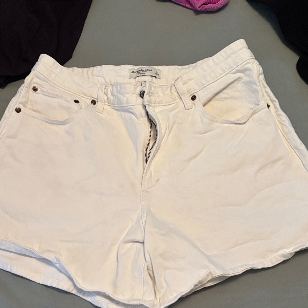 Abercrombie & Fitch Women's white Jean Shorts